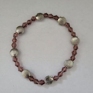 Purple shell bracelet